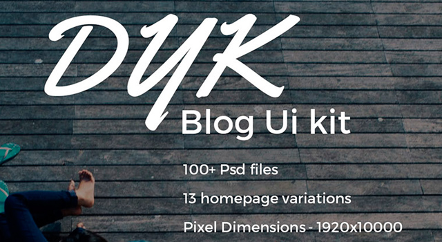 DYK: Blogging Photoshop UI Kit