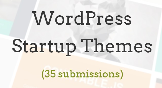 Startup WordPress Themes Curated List