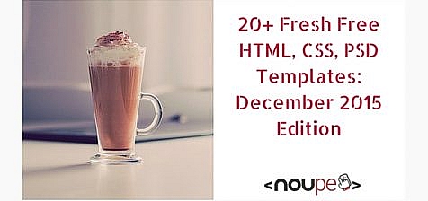 20 Fresh and Free HTML and PSD Templates plus GUI Packs: December 2015