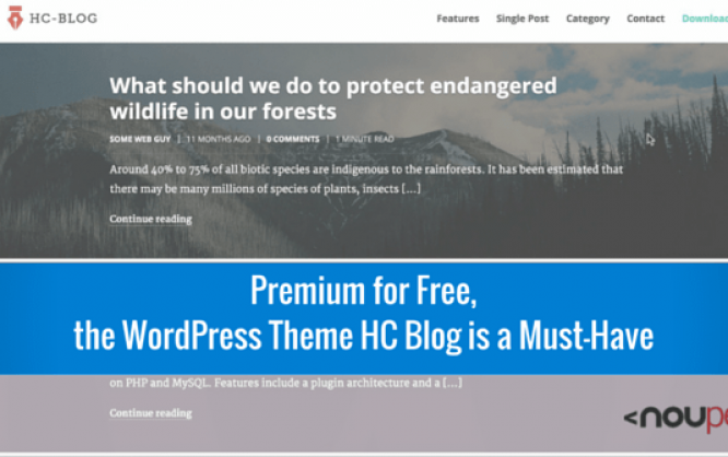 Premium for Free, the WordPress Theme HC Blog is a Must-Have