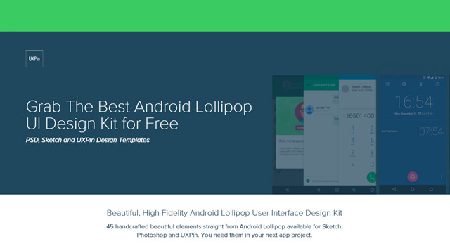 Android Lollipop UI Design Kit