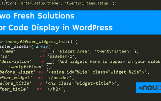 Two Fresh Solutions for Code Display in WordPress