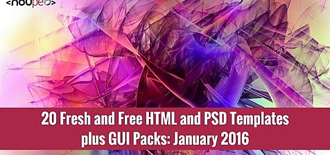 20 Fresh and Free HTML and PSD Templates plus GUI Packs: January 2016