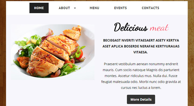 ZGoodFood: Restaurant Responsive HTML Template