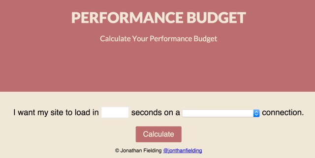 Performance Budget: Free Online Tool for Page Optimization