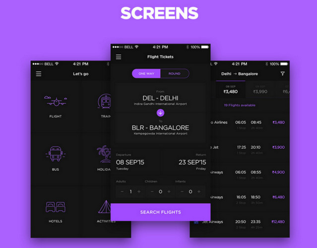 purple screens