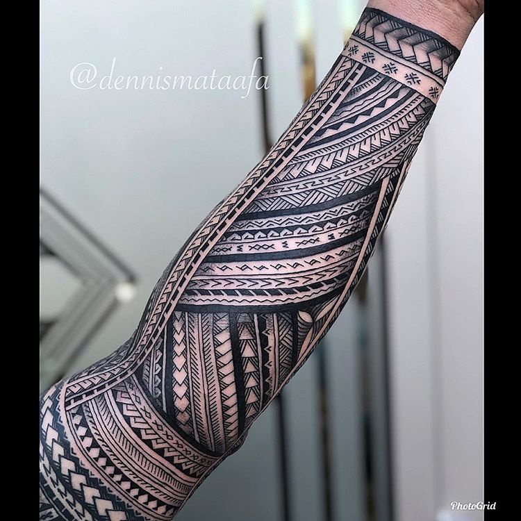 traditional polynesian tattoo full sleeve tattoo