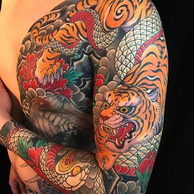 traditional japanese tattoo tiger tattoo