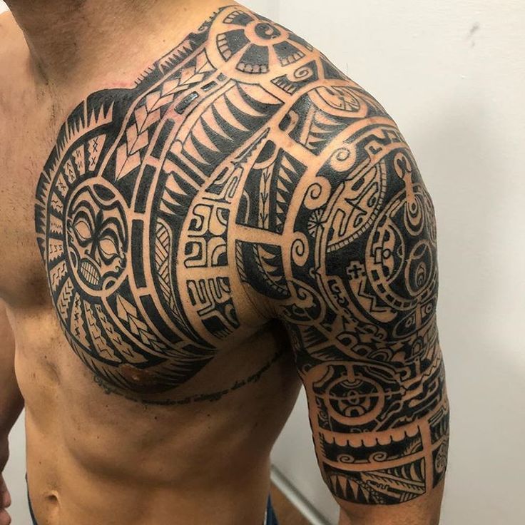 traditional polynesian tattoo hawaiian tiki totem tattoo

