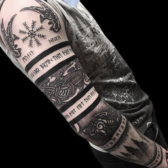 full sleeve nordic tattoo