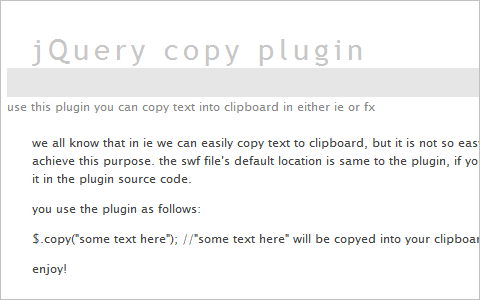 Guapo - jQuery copy plugin