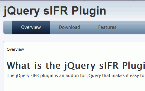 jQuery sIFR Plugin