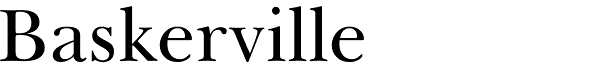 Baskerville modern serif font