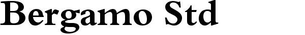 BergamoStd bold free old style serif font