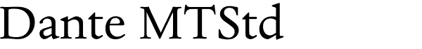 Dante old style serif font
