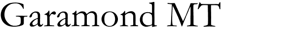 Garamond old style serif font