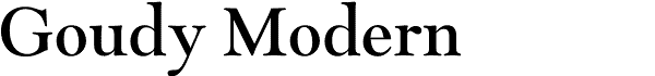Goudy Modern transitional serif font