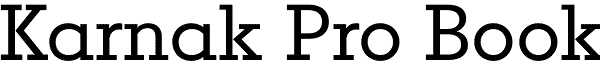 Karnak Pro slab serif font