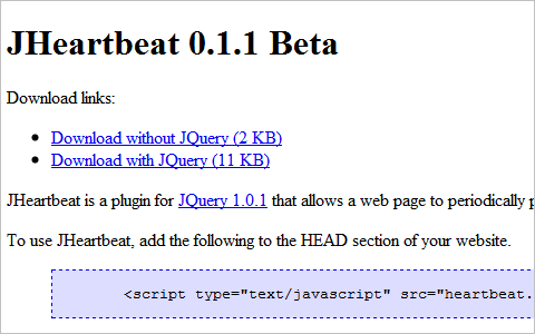 JHeartbeat 0.1 Beta