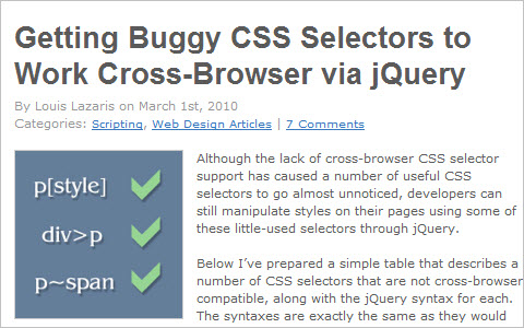 Getting Buggy CSS Selectors to Work Cross-Browser via jQuery
