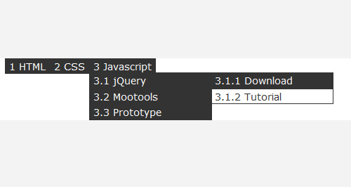 Create a multilevel Dropdown menu with CSS and improve it via jQuery