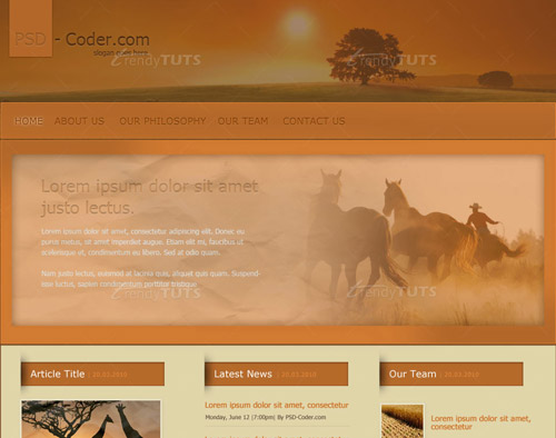 how to create a nice brown layout in photoshop