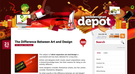 the difference between art and design