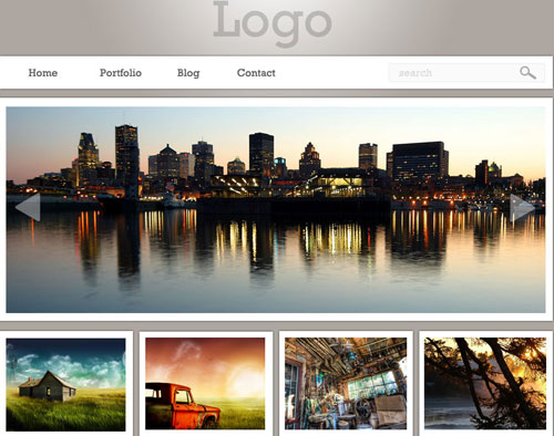 Design a Minimalist Website layout in Photoshop