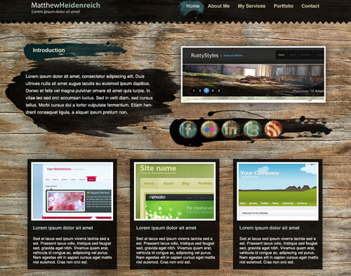 Create a Wooden Grunge Portfolio Web Layout in Photoshop