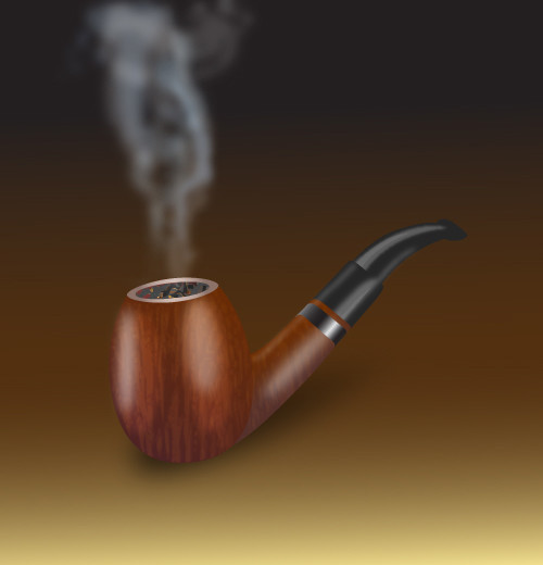 Illustrator Tutorial: Wooden Smoking Pipe