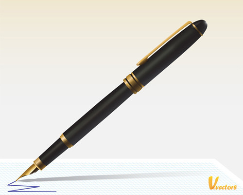 Create an Illustration of a Fountain Pen